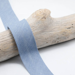 30mm Blue Chambray Denim Bias Tape