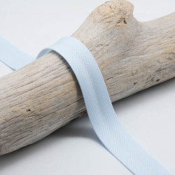Biais Piqué 18mm Uni Bleu Céleste - Maison Klem