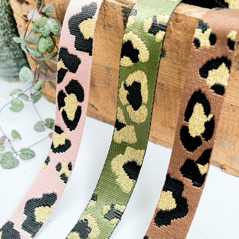 Sangle Motif Léopard Lurex - Maison Klem