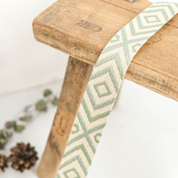 Sangle Losange Tricolore Vert - Maison Klem