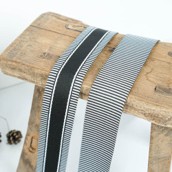 Sangle Rayures Bicolore Noir - Maison Klem