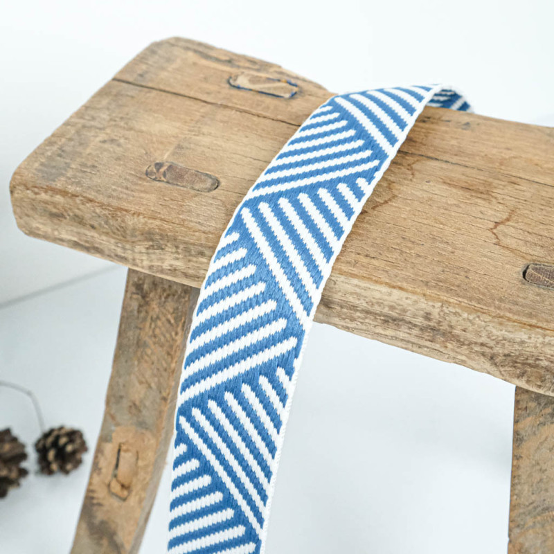 Sangle Triangle Rayée Bleu - Maison Klem