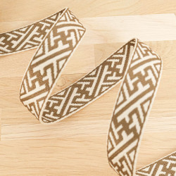 Sangle Géométrique Bicolore Marron - Maison Klem