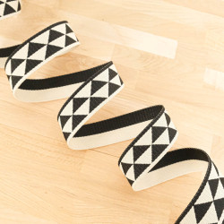 Sangle Géométrique Triangle Noir - Maison Klem