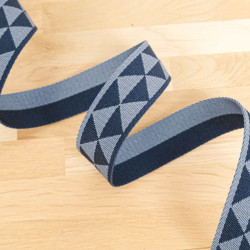 Sangle Géométrique Triangle Bleu et Gris - Maison Klem