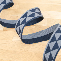 Sangle Géométrique Triangle Bleu et Gris - Maison Klem