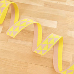 Sangle Géométrique Triangle Jaune Fluo - Maison Klem