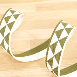 Sangle Géométrique Triangle Kaki - Maison Klem