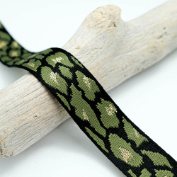 Sangle Peau de Bête Lurex Kaki - Maison Klem