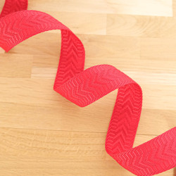 Sangle Chevrons Faux Unis Rouge - Maison Klem