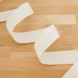 Sangle Chevrons Faux Unis Blanc - Maison Klem