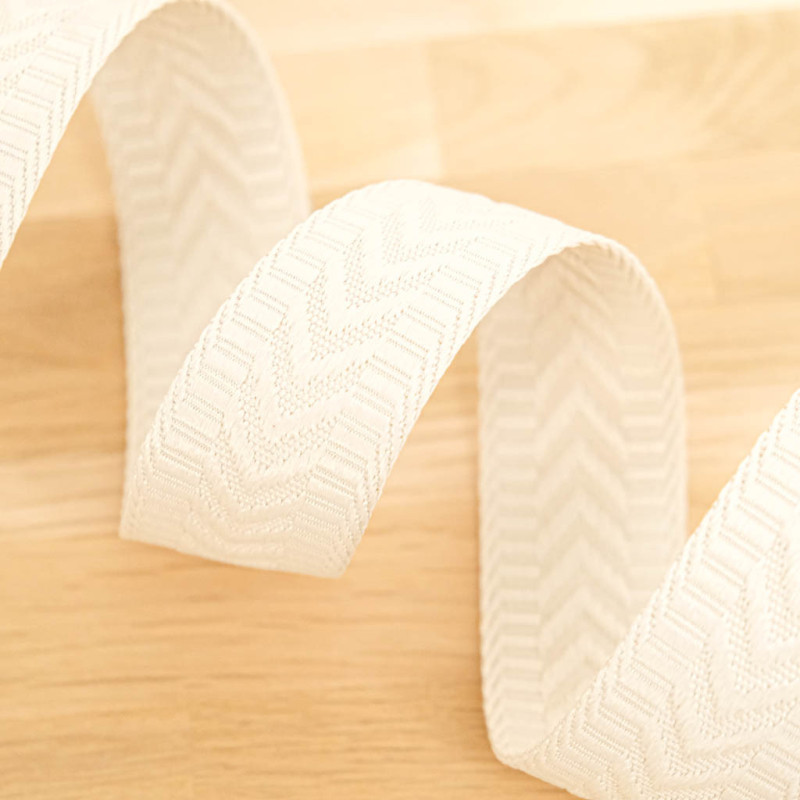 Sangle Chevrons Faux Unis Ecru - Maison Klem