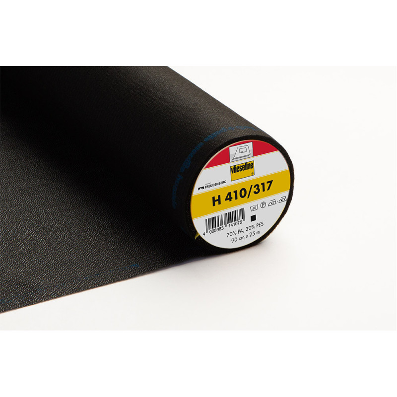 Vlieseline H410 Entoilage Thermocollant Anthracite Souple Renforcé - Maison Klem