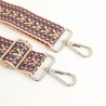 Bandoulière Ethnique Argent Rose - Maison Klem