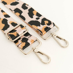 Bandoulière Motif Léopard Rose - Maison Klem