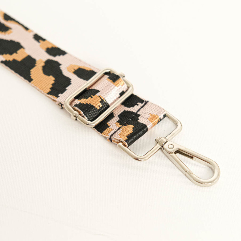 Bandoulière Motif Léopard Rose - Maison Klem