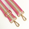 Bandoulière Lurex Rayures Rose - Maison Klem
