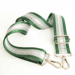 Bandoulière Lurex Tricolore Vert - Maison Klem