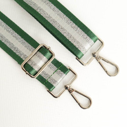 Bandoulière Lurex Tricolore Vert - Maison Klem