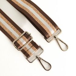 Bandoulière Lurex Tricolore Marron - Maison Klem