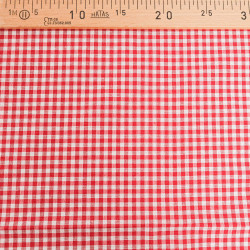 Tejido Vichy de cuadros pequeños - 280 cm - Rojo - Maison Klem
