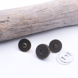 Fermoir Magnétique 20mm Laiton Ancien - Maison Klem