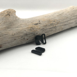 Fermoir Clip Lingerie Maillot de Bain Noir :  25mm x 18mm - Maison Kle