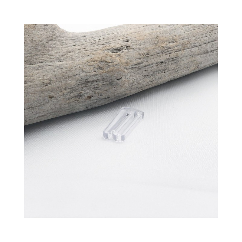 Transparent plastic lingerie loops, 25 mm