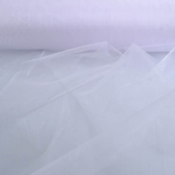 Organza Flocon Uni Blanc - Maison Klem