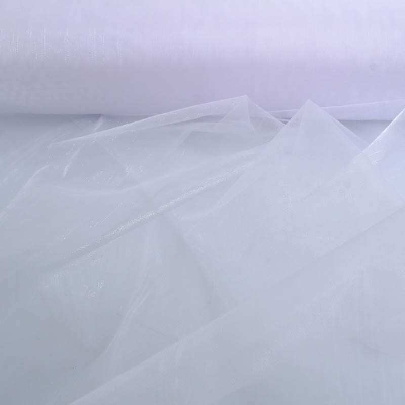 Organza Flocon Uni Blanc - Maison Klem