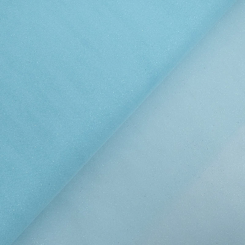 Tulle Lurex 150 Bleu Ciel - Maison Klem