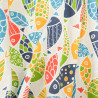Toile de Coton Aspect Lin Poisson Multicolore - Maison Klem