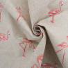 Toile de Coton Aspect Lin Flamant Rose - Maison Klem