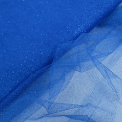 Tulle Lurex 150 Bleu Royal - Maison Klem