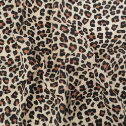 Popeline de Viscose Imprimée Tallia Prune - Maison Klem