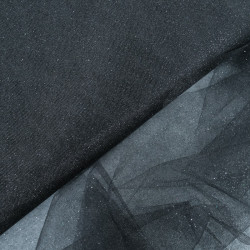 Tulle Lurex 150 Noir - Maison Klem