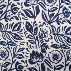 Popeline de Viscose Imprimée Tallia Prune - Maison Klem