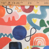 Bachette De Coton Motif Abstrait Multicolore - Maison Klem
