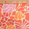 Bachette De Coton Motif Fleuri Seventies Rose et Orange - Maison Klem