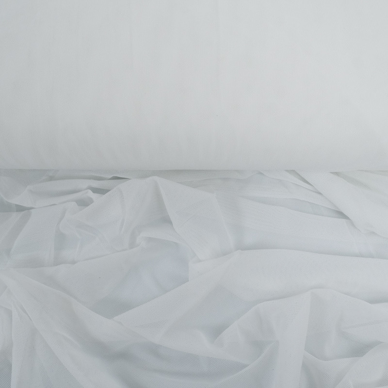 Tulle Elasthanne 150 Blanc - Maison Klem