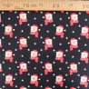 Tissu Noël Coton Flocon Blanc Fond Rouge - Maison Klem