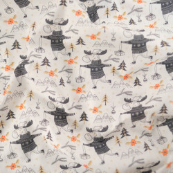 Tissu Noël Happy Time - Maison Klem