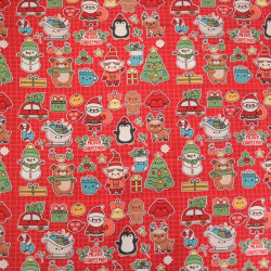 Tissu Noël Kawaii Christmas - Maison Klem