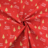 Tissu Noël Merry Christmas Rouge - Maison Klem