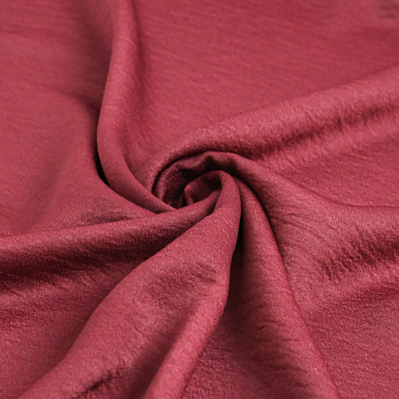 Tissu Crêpe Satiné Uni Prune - Maison Klem