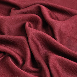 Tissu Crêpe Satiné Uni Prune - Maison Klem