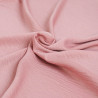 Tissu Crêpe Satiné Uni Rose - Maison Klem