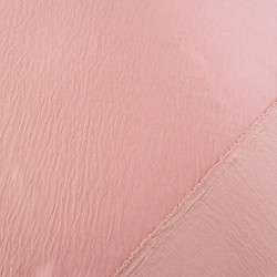 Tissu Crêpe Satiné Uni Rose - Maison Klem