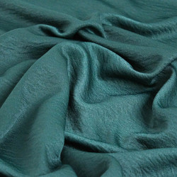 Tissu Crêpe Satiné Uni Vert Forêt - Maison Klem