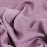 Tissu Crêpe Satiné Uni Texturé Mauve - Maison Klem